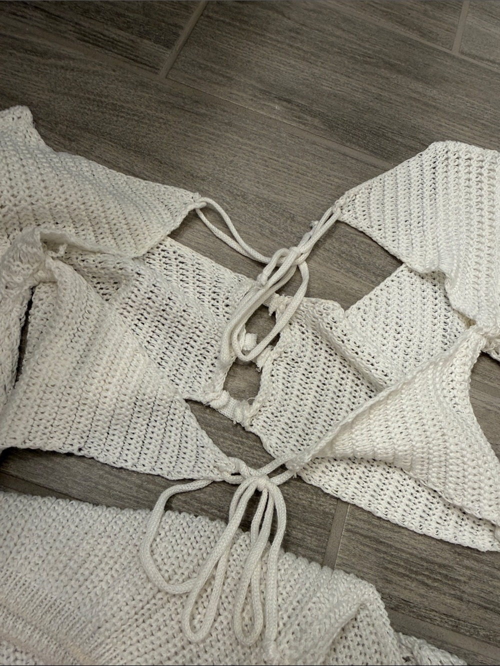 Cream Knit Two-Piece Set - Picture 6 of 6